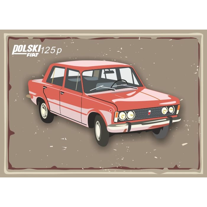 Plakat duży Fiat 125p