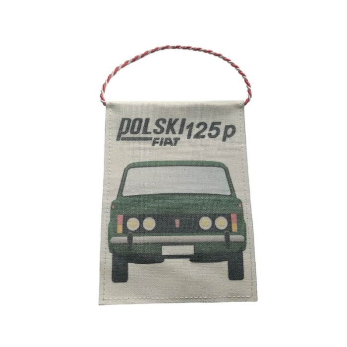 Proporczyk Polski Fiat 125p - zielony