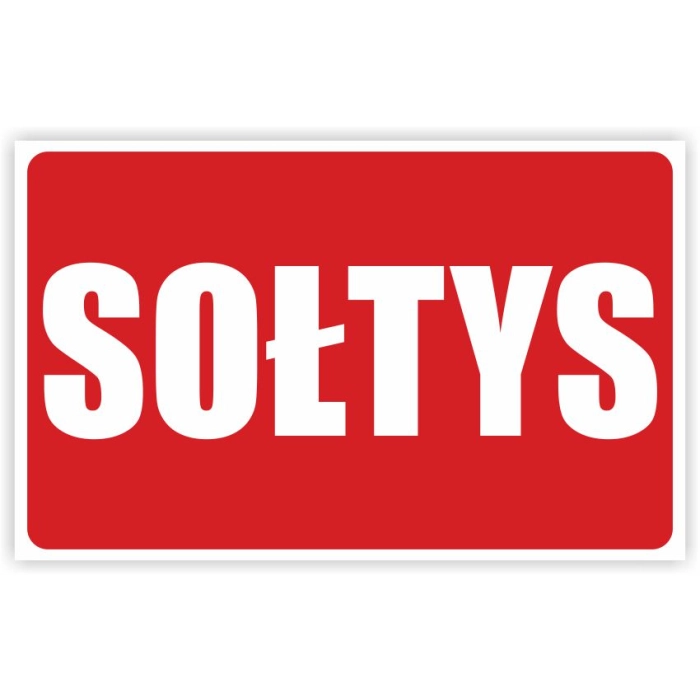 Tablica PRL z napisem SOŁTYS