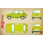 Tablica PRL Polski Fiat 126p z czterech stron
